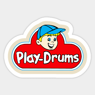 play drums play doh style design Sticker